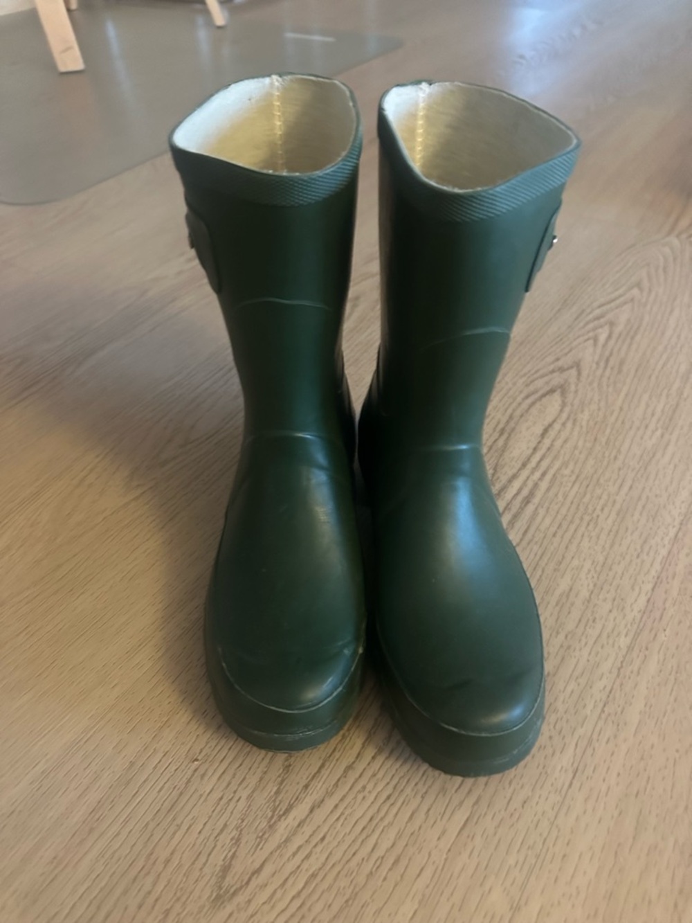 Vintage Green Rubber Rain Boots